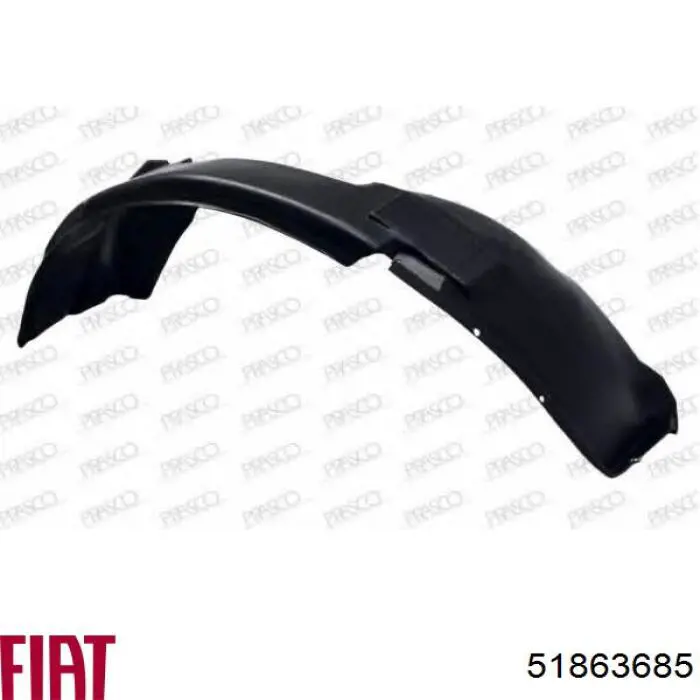 Подкрильнікі переднього крила, правий Fiat/Alfa/Lancia 51863685 ціна, від 12.48 USD