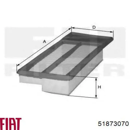 51873070 Fiat/Alfa/Lancia Повітряний фільтр двигуна