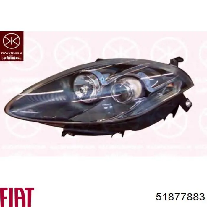 Фара правая Fiat/Alfa/Lancia 51877883 ціна, від 212.48 USD