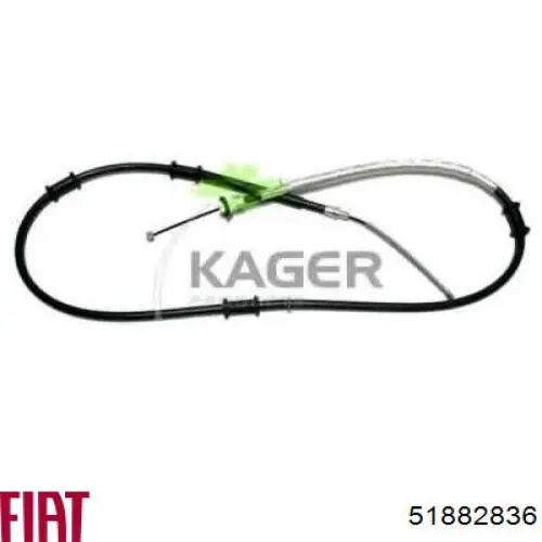 Купити 51882836 Fiat/Alfa/Lancia Трос ручного гальма задній, правий/лівий
