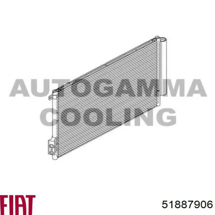 Конденсатор кондиціонера Fiat/Alfa/Lancia 51887906 ціна, від 85.53 USD