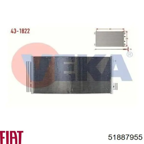 51887955 Fiat/Alfa/Lancia радіатор кондиціонера