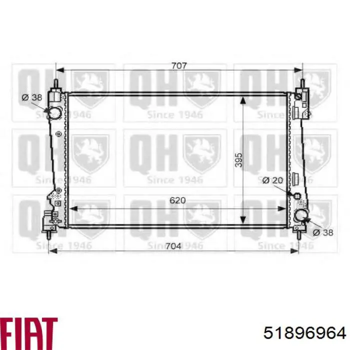 Купити 51896964 Fiat/Alfa/Lancia Радіатор двигуна