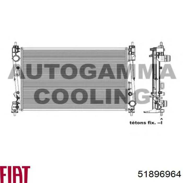 Радіатор основний Fiat/Alfa/Lancia 51896964 ціна, від 42.72 USD