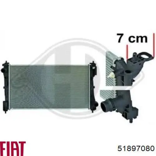 Радіатор 51897080 Fiat/Alfa/Lancia