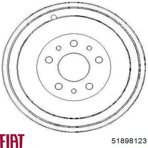 Барабан гальмівний задній Fiat/Alfa/Lancia 51898123 ціна, від 48.68 USD