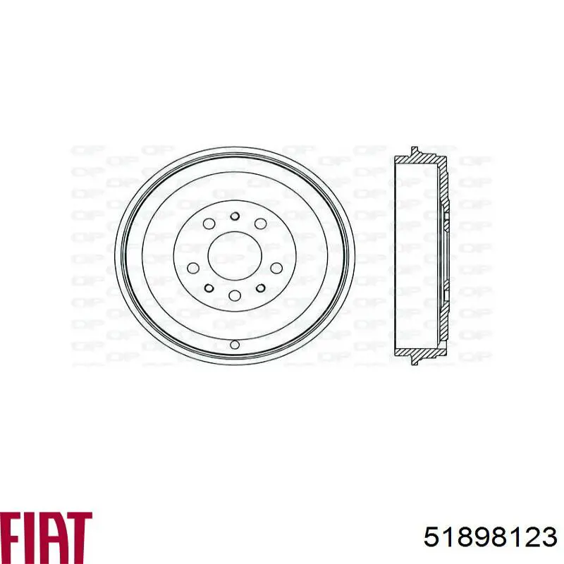 Купити 51898123 Fiat/Alfa/Lancia Барабан гальмівний задній