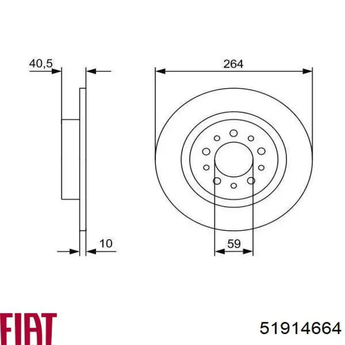 Гальмівні диски 51914664 Fiat/Alfa/Lancia
