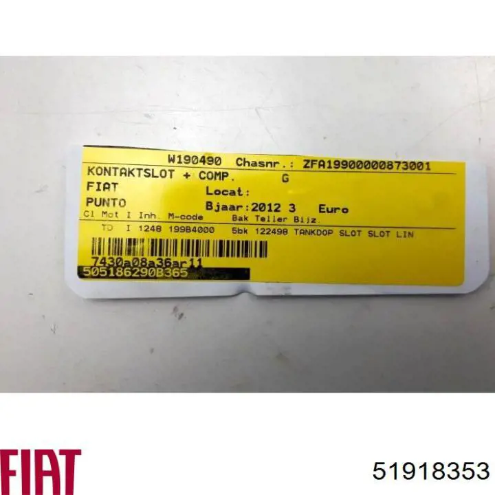 51918353 Fiat/Alfa/Lancia 