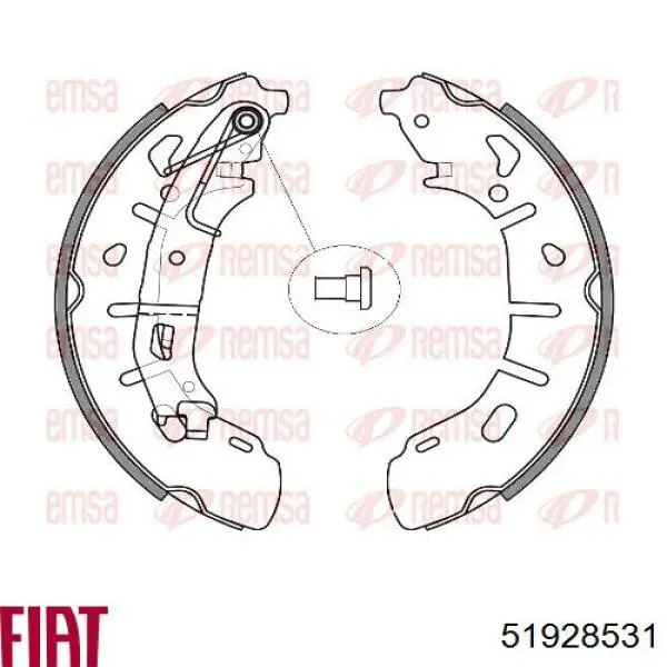 Колодки гальмові задні, барабанні 51928531 Fiat/Alfa/Lancia