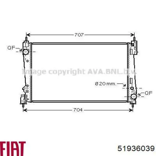 Купити 51936039 Fiat/Alfa/Lancia Радіатор двигуна