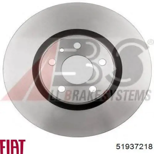 Диск переднього гальма Fiat/Alfa/Lancia 51937218 ціна, від 46.07 USD