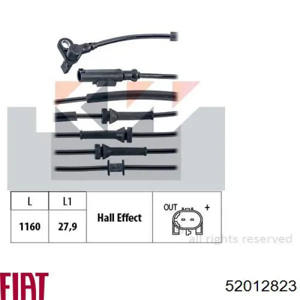 Датчик ABS передній Delphi SS20611 ціна, від 22.42 USD