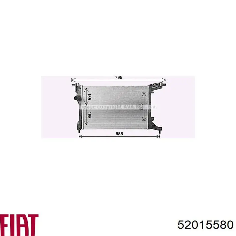 Радіатор основний Fiat/Alfa/Lancia 52015580 ціна, від 100.85 USD