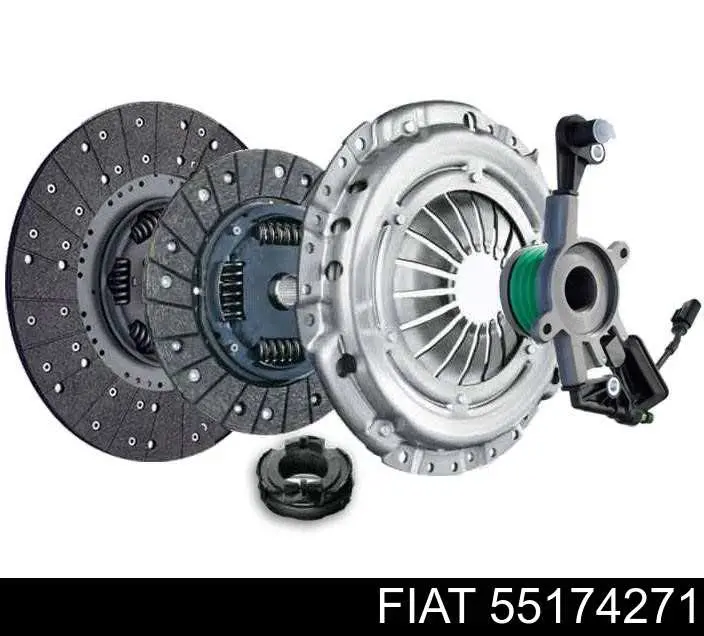 Комплект зчеплення (3 частини) Fiat/Alfa/Lancia 55174271 ціна, від 118.14 USD