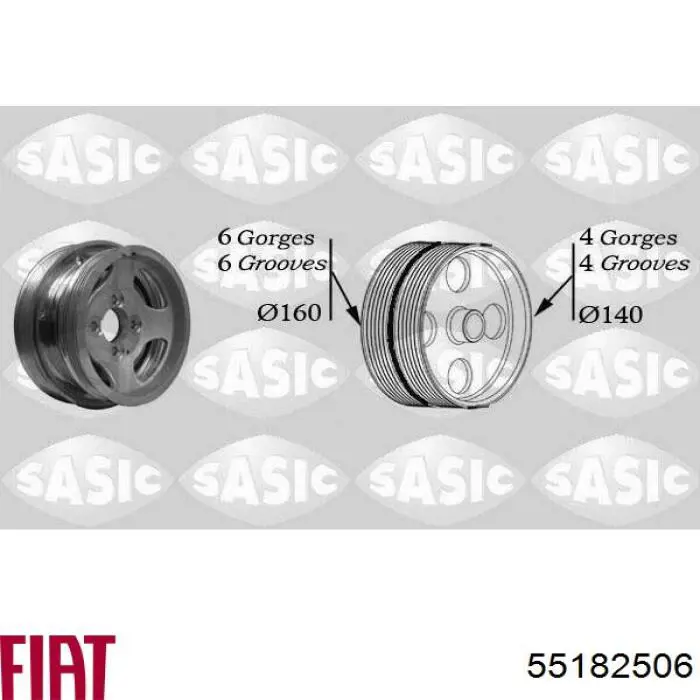 Шків колінвала (демпфер ) Fiat/Alfa/Lancia 55182506 ціна, від 58.77 USD