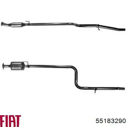 Глушник, центральна частина 55183290 Fiat/Alfa/Lancia