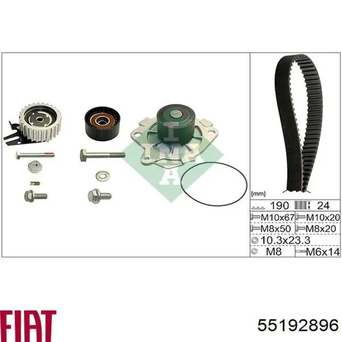 Зубчастий ремінь Fiat/Alfa/Lancia 55192896 ціна, від 26.95 USD
