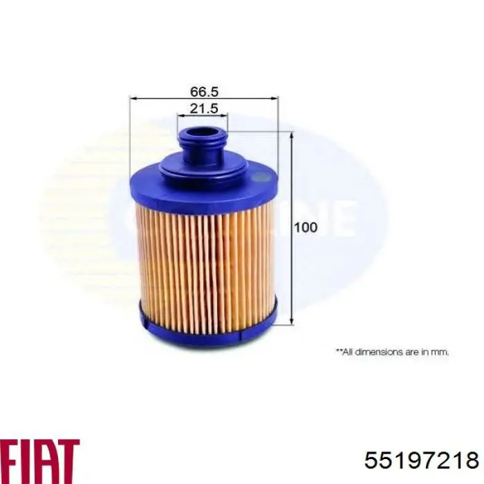 Купити 55197218 Fiat/Alfa/Lancia Фільтр очищення масла відцентровий