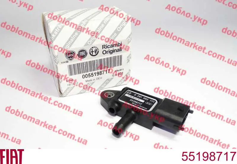 Датчик тиску вихлопних газів Fiat/Alfa/Lancia 55198717 ціна, від 12.67 USD