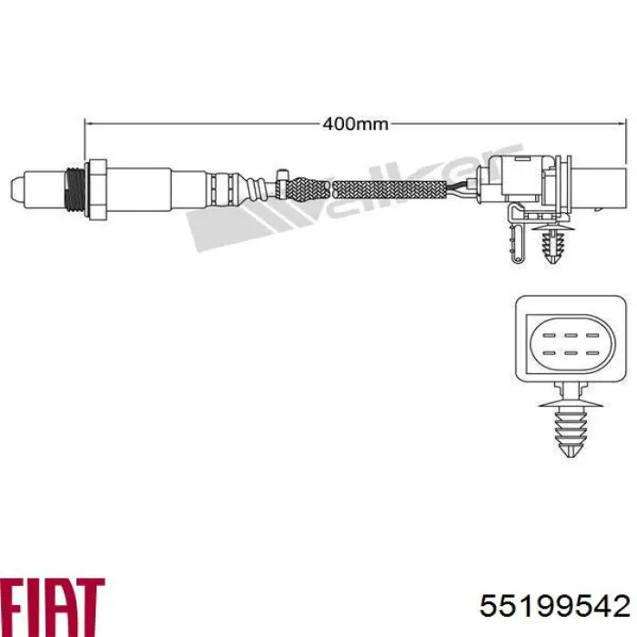 Лямбда датчик кисню Fiat/Alfa/Lancia 55199542 ціна, від 58.25 USD