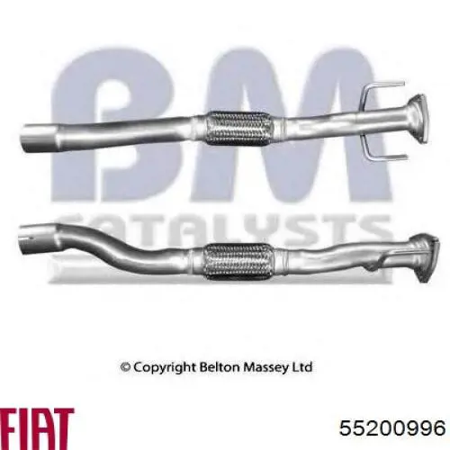 55200996 Fiat/Alfa/Lancia Труба приймальна (штани) глушника, передня