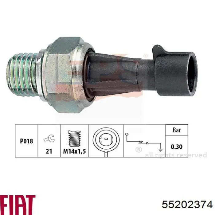 Купити 55202374 Fiat/Alfa/Lancia Датчик тиску масла