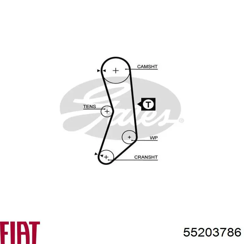 Зубчастий ремінь Fiat/Alfa/Lancia 0055203786 ціна, від 10.14 USD