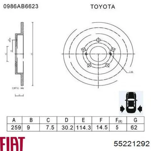 Стартер Fiat/Alfa/Lancia 55221292 ціна, від 44.34 USD