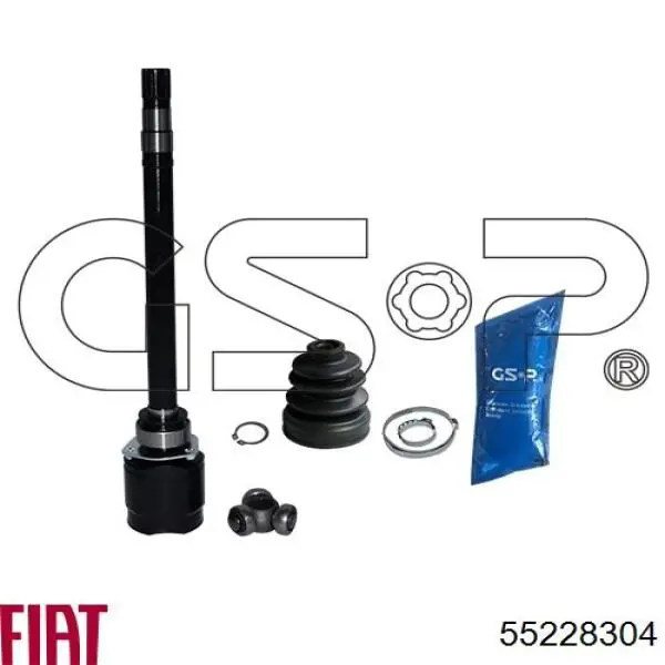 Піввісь передня, права Fiat/Alfa/Lancia 51975576 ціна, від 92.29 USD