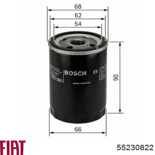 Масляний фільтр двигуна Fiat/Alfa/Lancia 55230822 ціна, від 5.33 USD