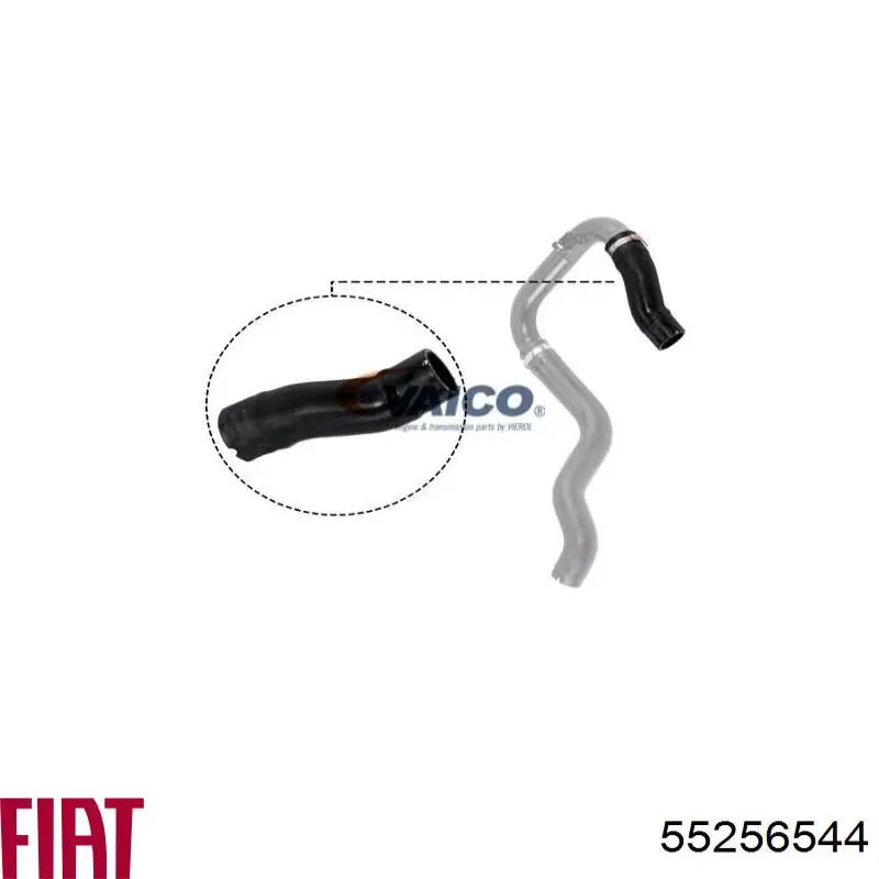 Шланг/патрубок інтеркулера, верхній Peugeot Bipper TEPEE (A) (Пежо Біпер)