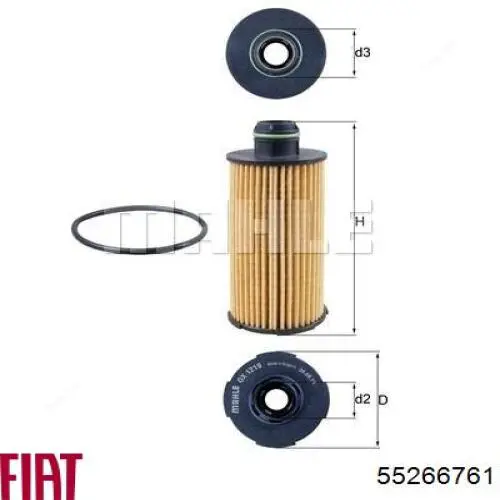 Масляний фільтр двигуна Fiat/Alfa/Lancia 55266761 ціна, від 16.34 USD