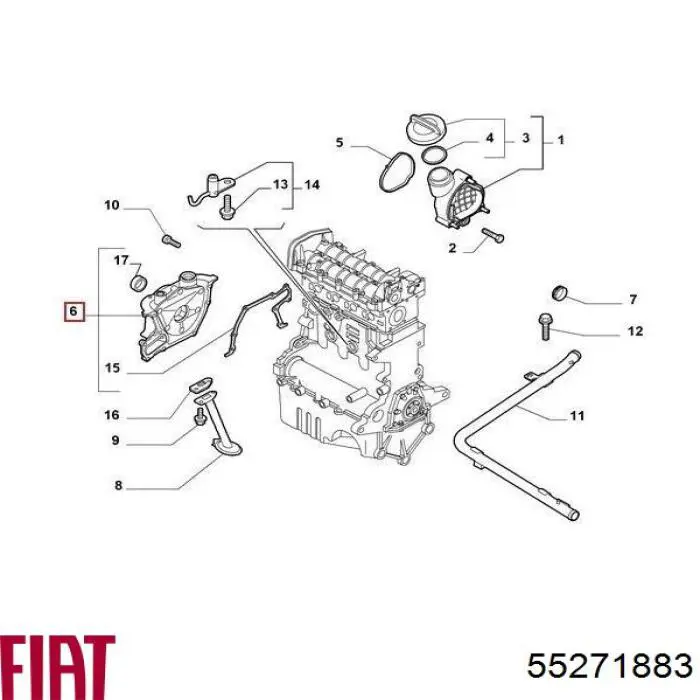 Купити 55207179 Fiat/Alfa/Lancia Насос маслозакачуючий