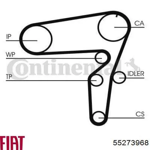 Ремінь ГРМ 55273968 Fiat/Alfa/Lancia