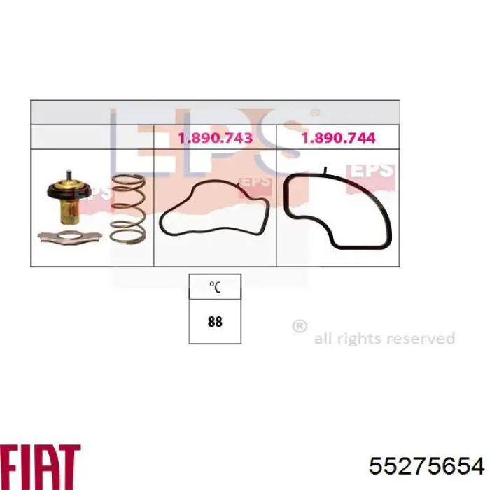 Кожух термостата Fiat/Alfa/Lancia 55275654 ціна, від 67.56 USD