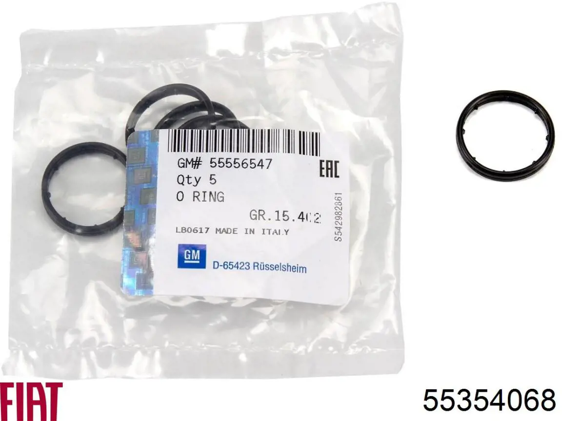 Прокладка маслопроводу холодильника верхня Fiat/Alfa/Lancia 55354068 ціна, від 0.95 USD