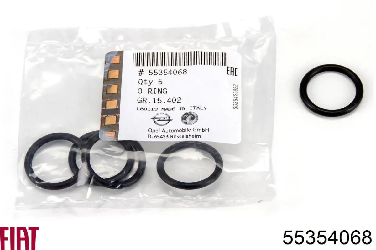 Купити 55354068 Fiat/Alfa/Lancia Прокладка маслопроводу холодильника верхня