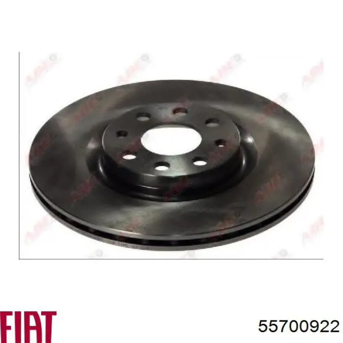 Диск переднього гальма Fiat/Alfa/Lancia 55700922 ціна, від 35.69 USD