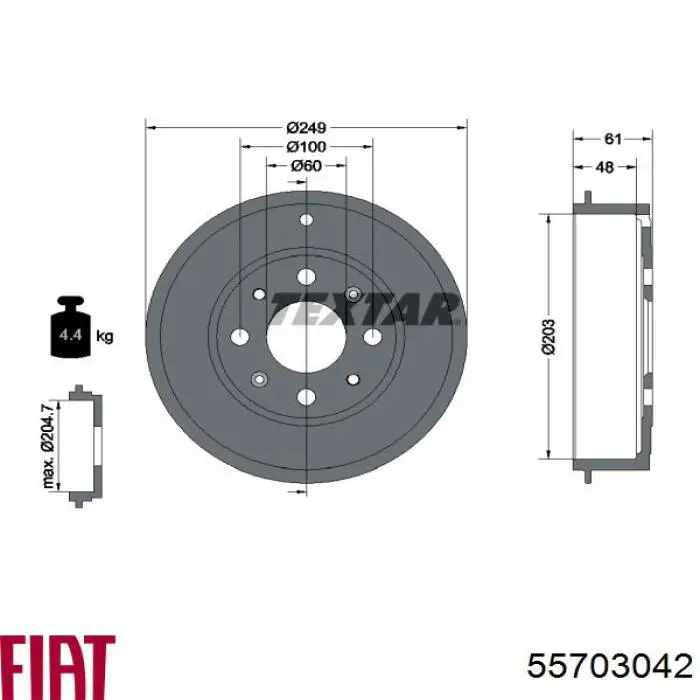 Барабан гальмівний задній Optimal BT2440 ціна, від 33.80 USD