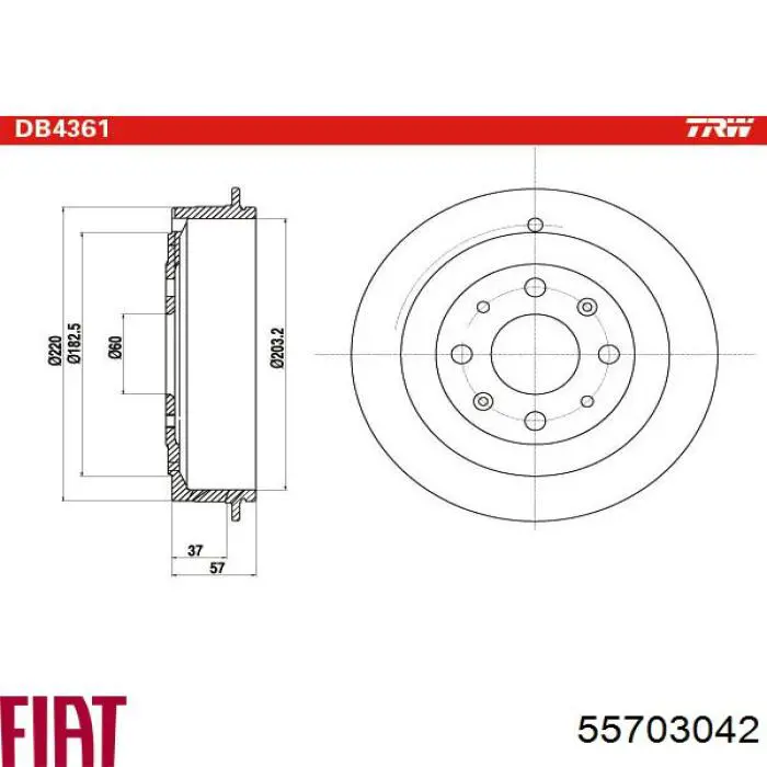 Купити BT2440 Optimal Барабан гальмівний задній