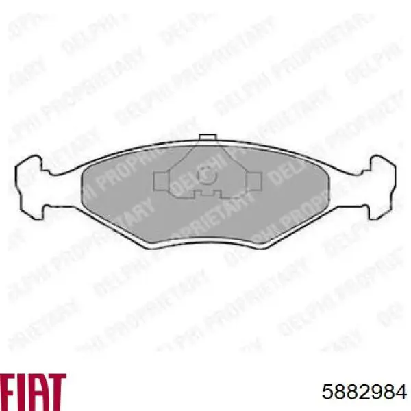 Колодки гальмівні передні, дискові 5882984 Fiat/Alfa/Lancia