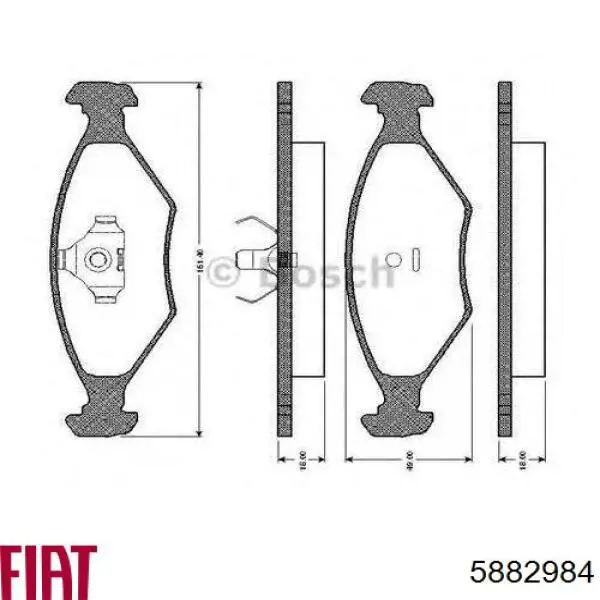 Гальмівні колодки Fiat/Alfa/Lancia 5882984 ціна, від 13.13 USD