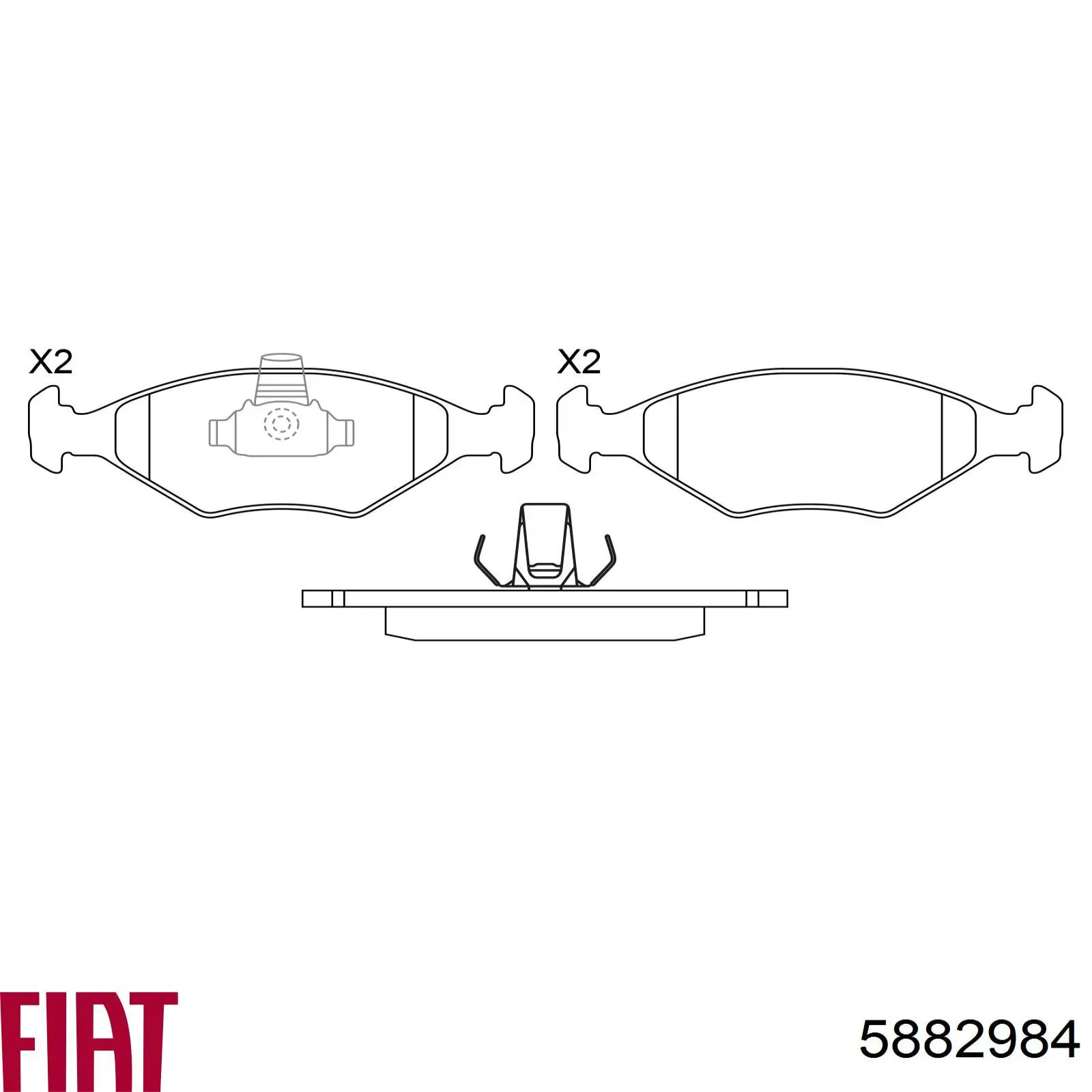 Купити 5882984 Fiat/Alfa/Lancia Колодки гальмівні передні, дискові