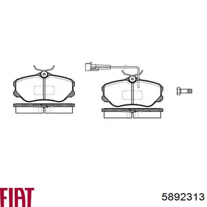 Колодки гальмівні передні, дискові 5892313 Fiat/Alfa/Lancia