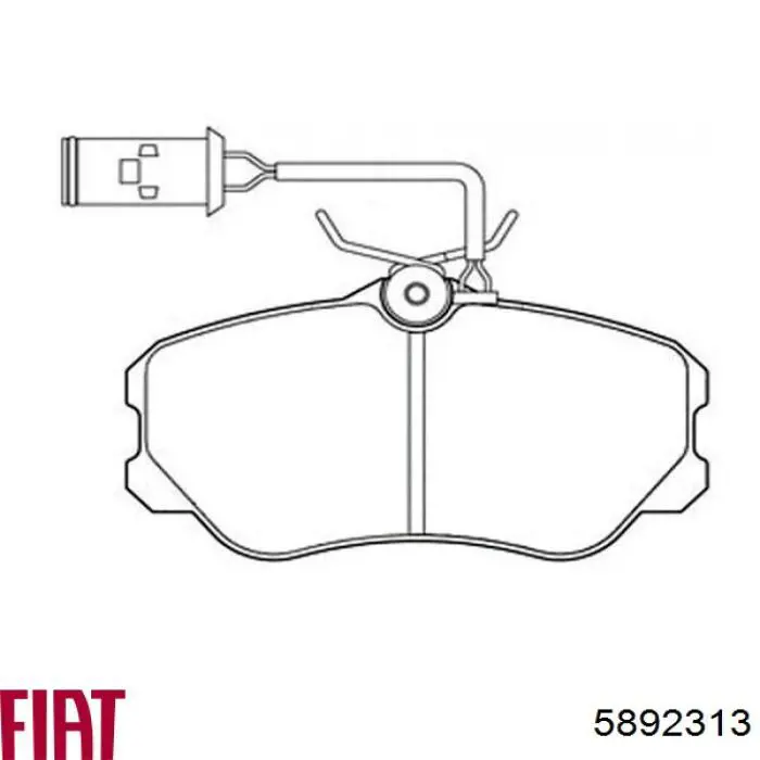 5892313 Fiat/Alfa/Lancia Передні гальмівні колодки