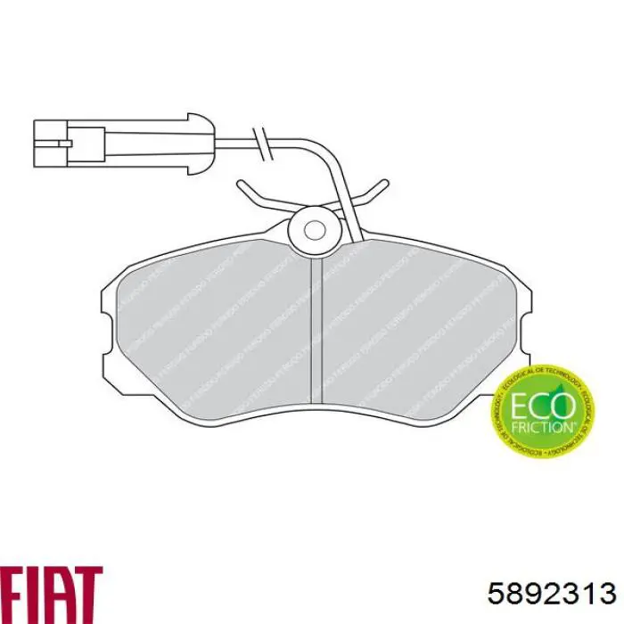 Гальмівні колодки Fiat/Alfa/Lancia 5892313 ціна, від 25.17 USD