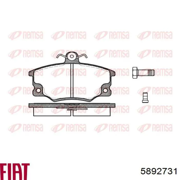 Гальмівні колодки Fiat/Alfa/Lancia 5892731 ціна, від 26.15 USD