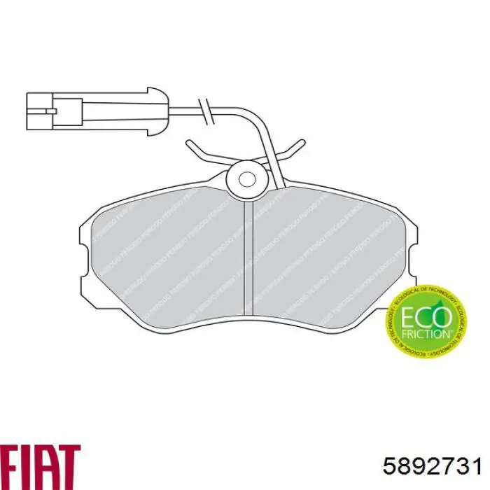 Купити 5892731 Fiat/Alfa/Lancia Колодки гальмівні передні, дискові