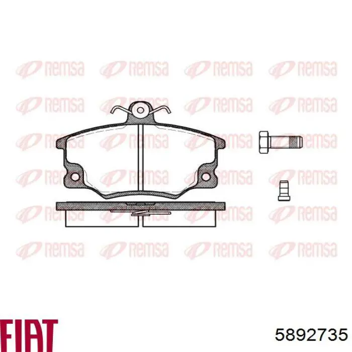 5892735 Fiat/Alfa/Lancia Передні гальмівні колодки